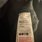 Topshop Jean Jamie Flare Moto Black Denim High Waist Side Stripe Size:26 Photo 4