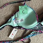 Sundance 🆕 Sundazed Black Multi Simone Bra-Sized Underwire Wrap Bikini Top 34C Photo 8