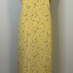 Motherhood Ditsy Floral Yellow Long Maxi Dress Sleeveless Dress Cottagecore Small Photo 0