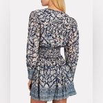 Intermix 855  Lana Floral Smocked Mini Dress Size 2 Color Blue Photo 1