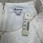 Madewell NWT Eyelet Tassel-Tie Mini Dress Lighthouse White AL321 Size 8 Photo 5