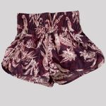 Free People FP Movement The Way Home Eggplant Floral Shorts Small Photo 1