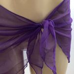 Zuliana Size Small Sheer Purple Sarong Skirt. Made in USA. Photo 1