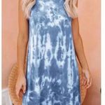 🆕Blue Tie Dye Trendy Knit Tank Dress M🆕 Blue Size M Photo 0