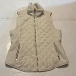 Abercrombie & Fitch  full zip fleece sweater vest white cream women’s small y2k Photo 0