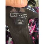 Metaphor Women’s Athletic Tank Top Large Abstract Floral Mesh Back Workout Top N Photo 7