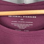 Universal Standard Long Sleeve Crew Neck Tee Burgundy 4XS (00–0) New Photo 2