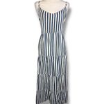 Show Me Your Mumu Vintage  Navy/White Striped Tired Maxi Flowy Dress Size XXL Photo 2