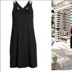 Gibson Sicily Embroidered Racerback Dress LBD S Photo 3