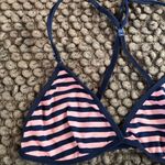 Pink Blue Striped Halter Bra Bralette Bandeau Photo 3