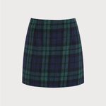 Rihoas Green Plaid Straight Mini Skirt Size 6 Photo 4