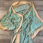Spell & the Gypsy Collective Maisie Maxi Kimono Robe Vintage Turquoise Size S/M Green Photo 6