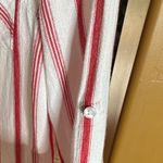 Hannah Red and White Striped Shirt Size M Photo 5