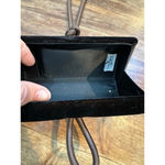 La Regale Vintage Black Suede Evening Clutch Wristlet velvet Photo 1