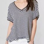 We The Free  Women’s Take Me Striped T-Shirt Size Small in Navy Photo 0