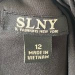 SLNY FASHIONS NWOT Black Sleeveless Pleated Maxi Dress Size 12 High Neck Formal Photo 3