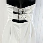 NBD  Ophelia Jumpsuit‎ Womens Size Small White Wide Leg Minimalist Bridal Wedding Photo 5