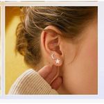 Rose Gold Colored Star Stud Earrings 20G 925 Sterling Silver Hypoallergenic Post Photo 4
