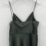 BHLDN  Freya Satin Charmeuse Maxi Slip Dress Moss Green Bridesmaid Size 14 NWT‎ Photo 6