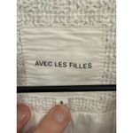 Avec Les Filles White Tweed Cropped Double Breasted Blazer Jacket Women's Size S Photo 2