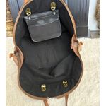 Dooney & Bourke Vintage  Weekender Bag Leather Canvas Tan Preppy Made In USA NEW Photo 6