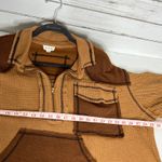 POL  Waffle Knit Thermal Quarter Zip Pullover Women’s Small Brown Photo 2