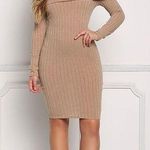 Love Culture Fold Over Off Shoulder Bodycon Dress Photo 0