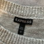 EXPRESS  Sweater Women's Size Small Gray Cold Shoulder Knit Pullover Long Sleeve‎ Photo 4