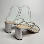 FARYL by Farylrobin Alexandra Metallic Rhinestone Embellished Heels in Silver Size 8.5 Photo 2