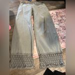 XCVI  boho Wide-Leg Pants with Lace Hem size M Photo 7