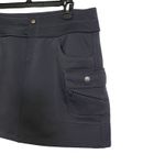 Athleta Grey Fleece Lined Mini Skirt Utility Pockets Cold Weather Size Large Photo 3