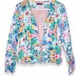 FAISCA Women’s Bright Spring Floral Business Casual Blazer Jacket Pink Size M Photo 0