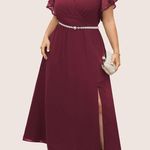 Bloomchic Overlap Collar Crochet Lace Mesh Dress Photo 1