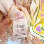 Caroline Constas Bardot Maxi Dress Orange Floral Paisley Puff Sleeve Boho Medium Photo 5