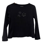 Charter Club Black Pima Cotton Snowflake Long Sleeve Shirt Sz M Photo 0