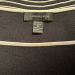 Cable & Gauge Black & Off White Striped Sleeveless Tank Top w/ Bows on Straps M Photo 4