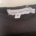 Good American  Black long sleeve U ring midi dress size 2 (M) Photo 3