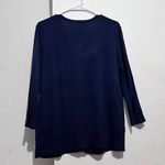 New York And Company  sweater XL Navy blue button-up cardigan Photo 3