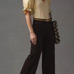 Anthropologie  Brocade Statement Jacquard Puff-Sleeve Top size Large Photo 3