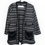 Malene Birger Erista Tweed channel pocket black white loose fit Jacket blazer L Size L Photo 2