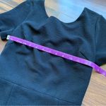 Boden Midi Short Sleeve Semi Open back Zipper Ribbed Dress Black Size 6P Photo 5