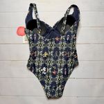 Agua Bendita NWT -  - Women’s Navy Flora Cheeky Swimsuit - Size XXL Photo 2