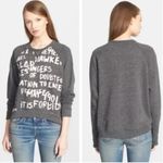 Rag and Bone /JEAN Gray Graphic Sweatshirt Women’s Sz M Oversized Crewneck Pullover Photo 2