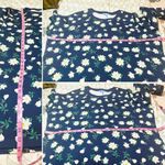 Draper James Magnolia Sweatshirt Midi Dress Blue White Floral Cotton Blue White Photo 9