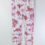 Love Tree Leggings Tie Dye Ribbed Pull On Stretch Pink White Size L Photo 1