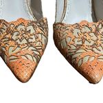 Alice + Olivia Dina Rose Cutout Overlay Dress Pumps - Coral 7.5 Photo 7