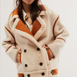 BLANK NYC  “Out Of Town” Sherpa Jacket Size Small NWT Cream/Tan NWT Photo 0