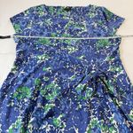 Talbots Blue Floral Jersey Tie Front Stretch Sheath Dress Size XL Photo 6