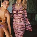 12th Tribe crochet plunge maxi dress BROWN Photo 1