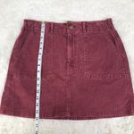 American Eagle Hi Rise A-LIne Corduroy Mini Skirt Mauve Pink Fall Size 8 New Photo 3